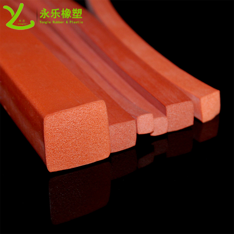 擠出硅膠密封條，耐高溫發(fā)泡硅膠條，阻燃硅膠發(fā)泡條
