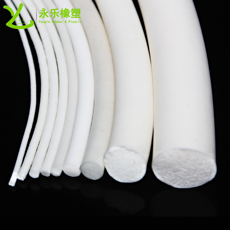 白色發(fā)泡硅膠條，無鹵發(fā)泡硅膠密封條，防水發(fā)泡硅膠密封條