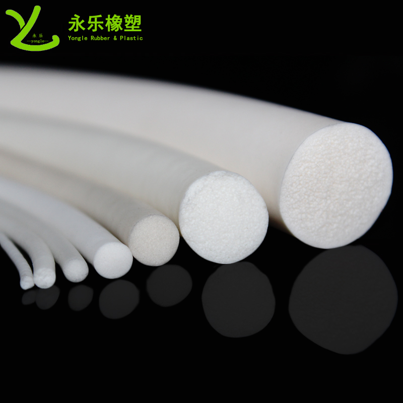 白色發(fā)泡硅膠條，無鹵發(fā)泡硅膠密封條，防水發(fā)泡硅膠密封條