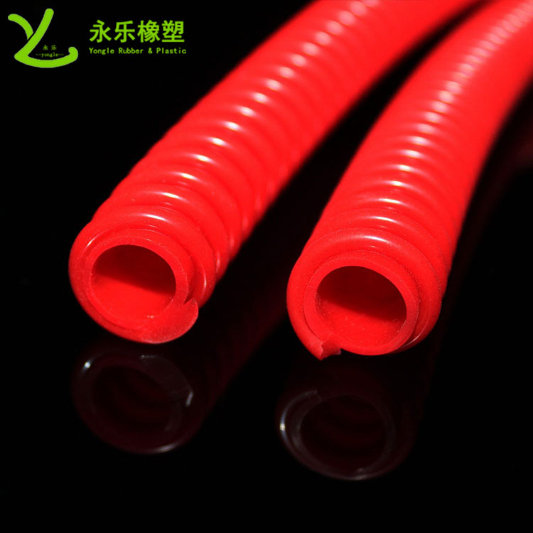 擠出醫(yī)用硅膠波紋管，紅色硅膠波紋管，耐高溫硅膠波紋管