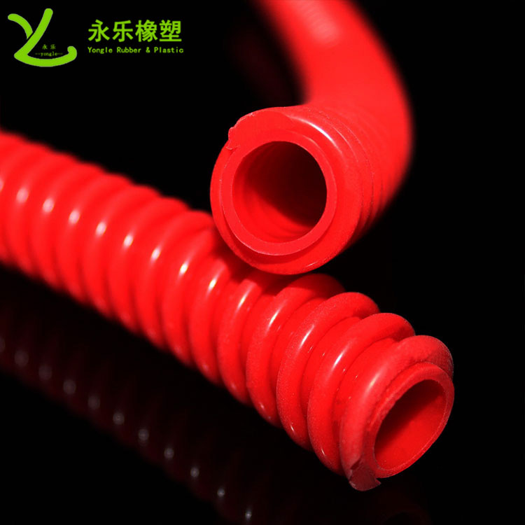 擠出醫(yī)用硅膠波紋管，紅色硅膠波紋管，耐高溫硅膠波紋管