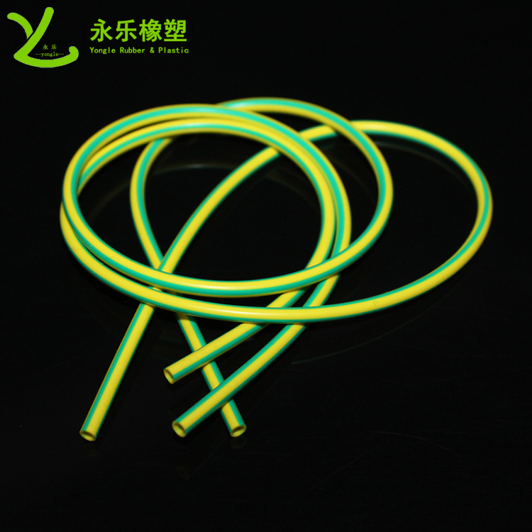 阻燃硅膠管，雙色阻燃硅膠管，黃綠絕緣硅膠管