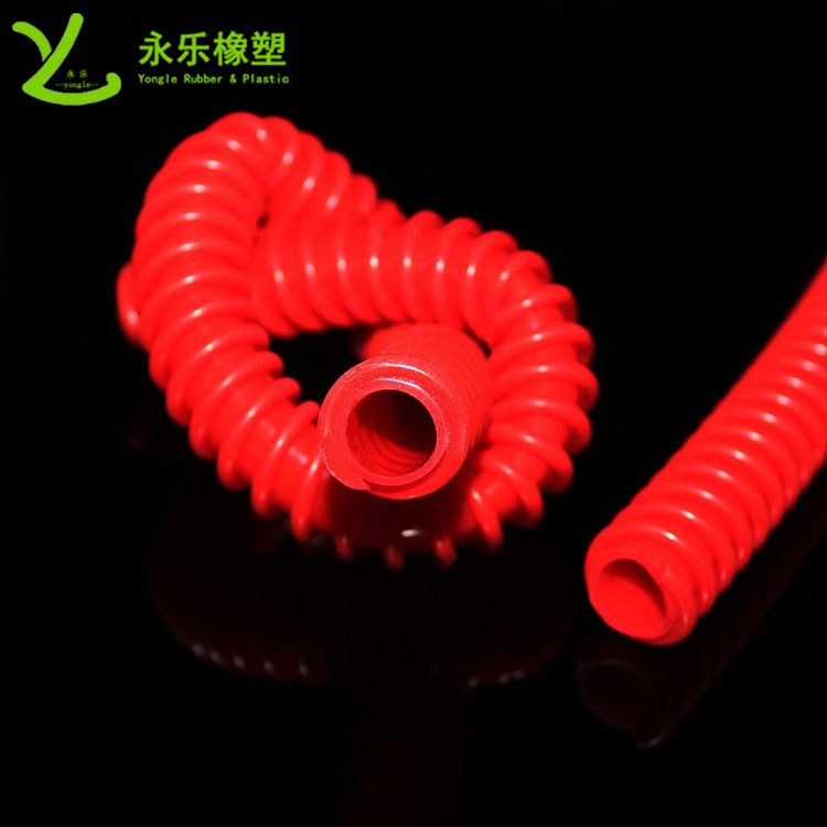 擠出醫(yī)用硅膠波紋管，紅色硅膠波紋管，耐高溫硅膠波紋管