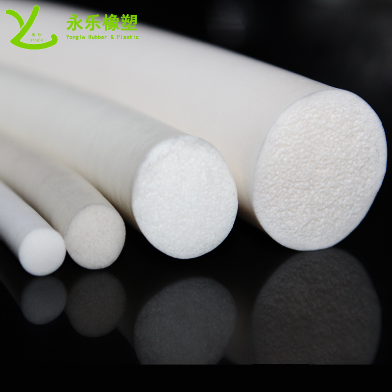 白色發(fā)泡硅膠條，無鹵發(fā)泡硅膠密封條，防水發(fā)泡硅膠密封條