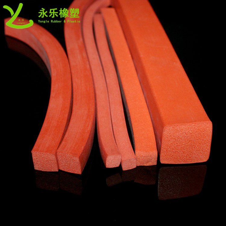 擠出硅膠密封條，耐高溫發(fā)泡硅膠條，阻燃硅膠發(fā)泡條